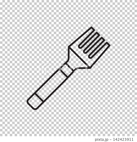 Minimalist line art icon of an edge beveler tool used for trimming and rounding raw leather edges. Minimalist line art icon of an edge beveler tool used for trimming and rounding raw leather edges. 142423911