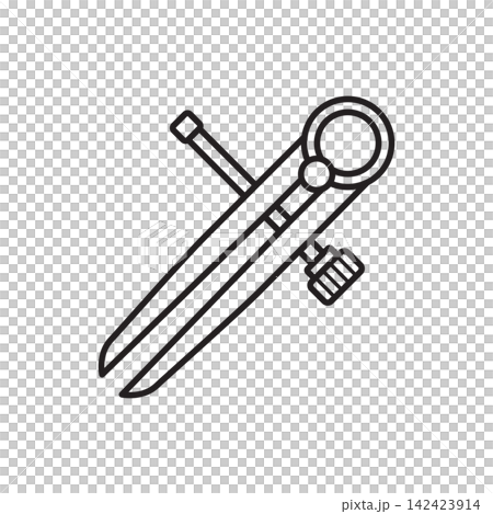 Minimalist line art icon of an edge creaser tool used for scoring decorative parallel lines on leather.
Minimalist line art icon of an edge creaser tool used for scoring decorative parallel lines on leather.
142423914