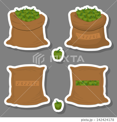 Sacks with natural food 142424178