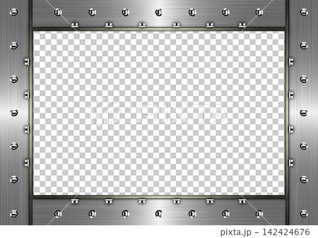 Industrial metal texture background with stainless steel frames and bolts. Industrial metal texture background with stainless steel frames and bolts. 142424676