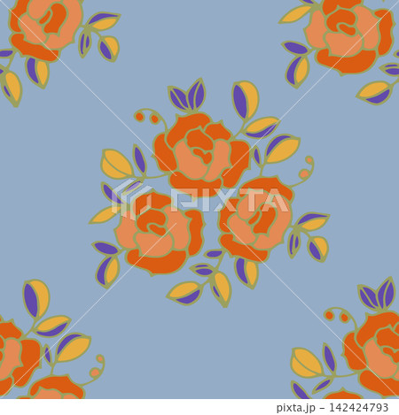 Funky Pop Art Rose Motif 142424793