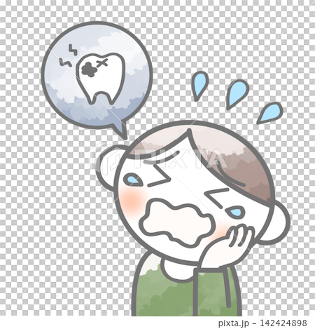 A boy crying because he has a toothache. A boy crying because he has a toothache. 142424898