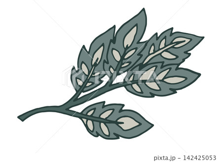 Decorative Botanical Oak Style Leaf Art Decorative Botanical Oak Style Leaf Art 142425053