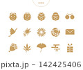 敬老の日　アイコン ピクトグラム　ベクター イラスト　セット 142425406