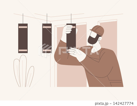Domestic electrician isolated cartoon vector illustrations. Domestic electrician isolated cartoon vector illustrations. 142427774
