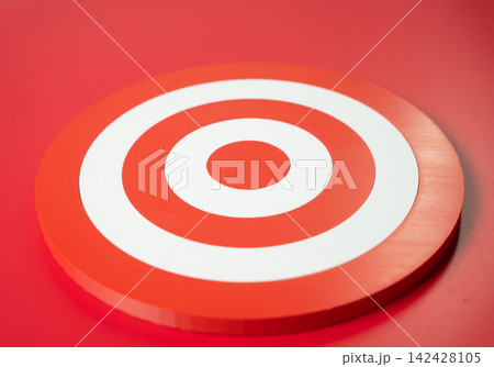 Target circle. Business goal and forecast concept. Marketing and advertising support strategic planning, audience targeting and measurement of future results. Target circle. Business goal and forecast concept. Marketing and advertising support strategic planning, audience targeting and measurement of future results. 142428105