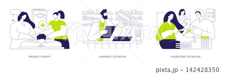 Healthcare studies isolated cartoon vector illustrations se Healthcare studies isolated cartoon vector illustrations se 142428350