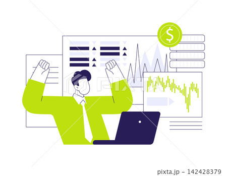Big profit isolated cartoon vector illustrations. Big profit isolated cartoon vector illustrations. 142428379