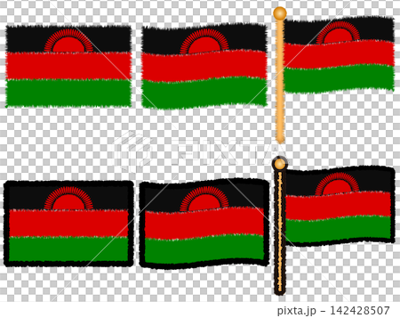 Malawi flag illustration set 2 Malawi flag illustration set 2 142428507
