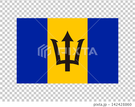 Barbados flag illustration material 2 Barbados flag illustration material 2 142428860
