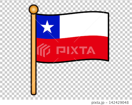 Chilean flag illustration material 5 Chilean flag illustration material 5 142429048