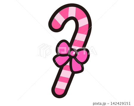 かわいいキャンディケインのイラスト素材4 かわいいキャンディケインのイラスト素材4 142429151