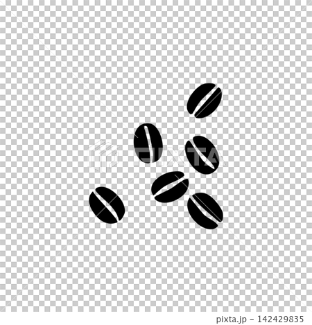 Coffee beans - simple monochrome icon Coffee beans - simple monochrome icon 142429835