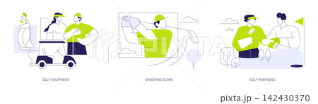 Golf club isolated cartoon vector illustrations se Golf club isolated cartoon vector illustrations se 142430370