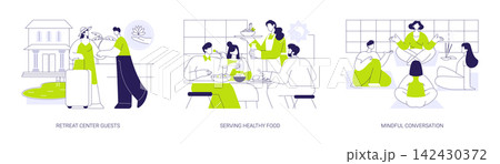 Retreat center isolated cartoon vector illustrations se Retreat center isolated cartoon vector illustrations se 142430372