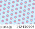 水色バックに淡い水色の花の背景素材イラスト 142430906
