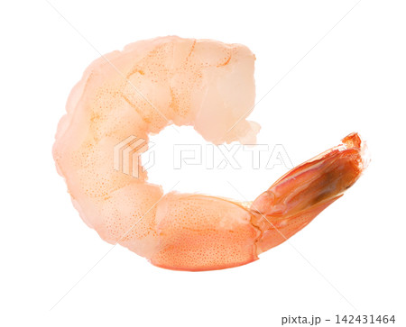 Freshly cooked delicious shrimp isolated on white Freshly cooked delicious shrimp isolated on white 142431464