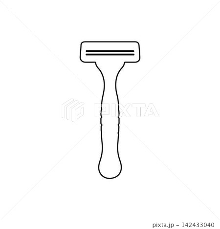 razor outline icon for shaving grooming and hygiene themes 142433040