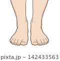 シンプルな足のイラスト素材 142433563