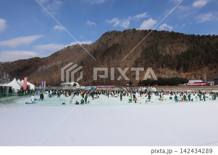 Winter Ice Festival at Mountainous Resort 142434289