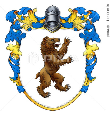 Bear Coat of Arms Family Crest Heraldic Shield 142434616