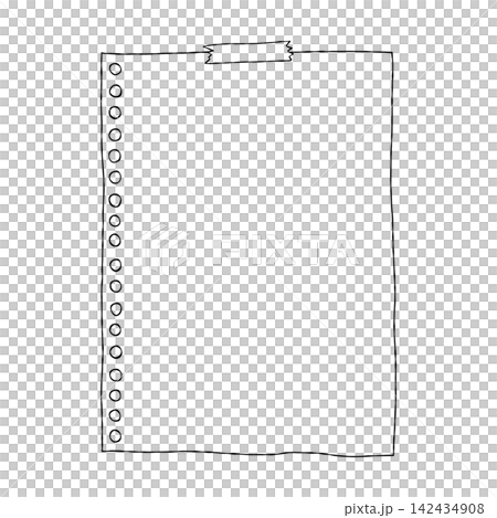 Masking tape and loose-leaf paper set, handwritten, framed, line drawing Masking tape and loose-leaf paper set, handwritten, framed, line drawing 142434908