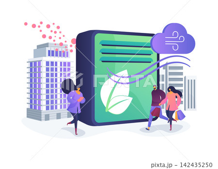 Air Purification System Layout abstract concept vector illustration. Air Purification System Layout abstract concept vector illustration. 142435250