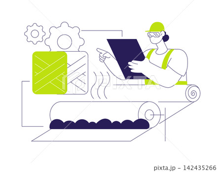 Felt manufacturing abstract concept vector illustration. Felt manufacturing abstract concept vector illustration. 142435266