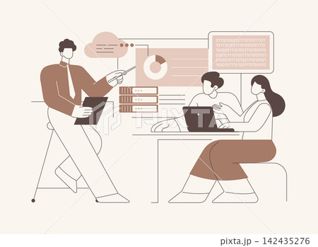 Data Science isolated cartoon vector illustrations. 142435276