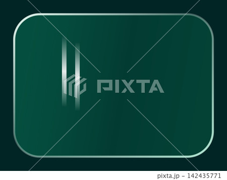 Glassmorphism green rectangle frame with glossy finish and modern digital interface badge Glassmorphism green rectangle frame with glossy finish and modern digital interface badge 142435771
