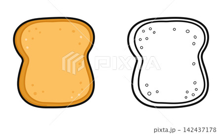 Toast character color and outline versions Toast character color and outline versions 142437178
