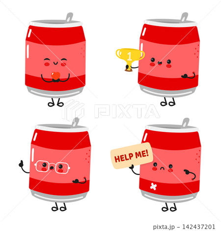 Cute soda can love and help character collection Cute soda can love and help character collection 142437201