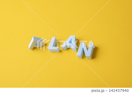 Business planning, strategy and project management concept with PLAN letters 142437940