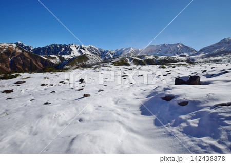 雪に覆われる立山の峰々 雪に覆われる立山の峰々 142438878