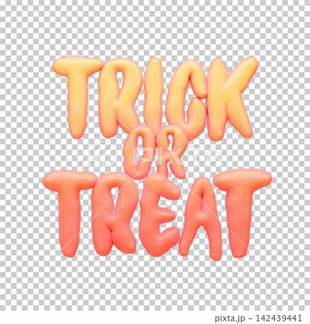 Cute Halloween Illustration 3D Icon - Trick or Treat Cute Halloween Illustration 3D Icon - Trick or Treat 142439441