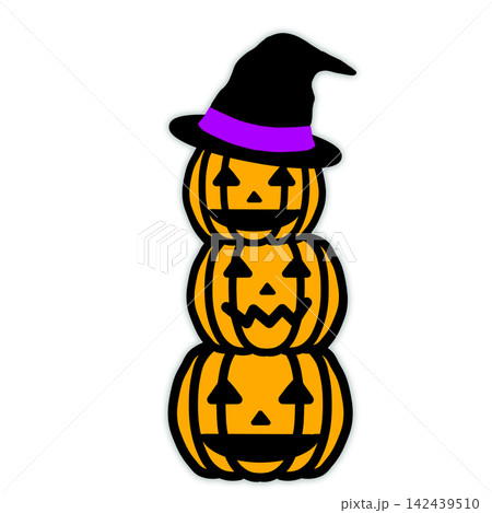 帽子をかぶったハロウィンのイラスト 142439510