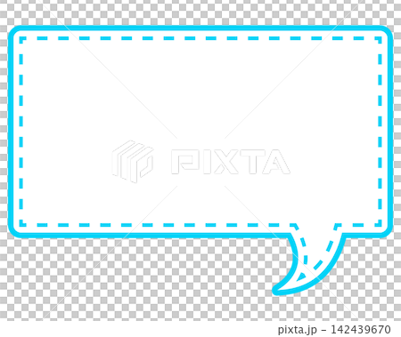 Simple color line speech bubble rectangle Simple color line speech bubble rectangle 142439670