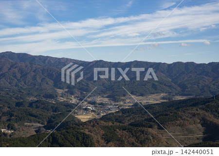 恵那市の阿木川ダム周辺から望む秋の風景 恵那市の阿木川ダム周辺から望む秋の風景 142440051