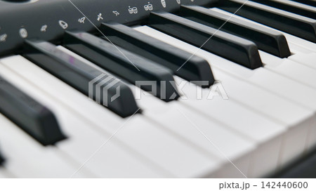 Close Up of Electronic Keyboard Keys Close Up of Electronic Keyboard Keys 142440600