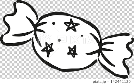 Kawaii Spooky Cute Halloween Y2K Outline Wrapped Candy stars pattern Hand Drawn Kawaii Spooky Cute Halloween Y2K Outline Wrapped Candy stars pattern Hand Drawn 142441120