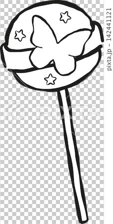 Kawaii Spooky Cute Halloween Y2K Outline Butterfly Lollipop Hand Drawn Kawaii Spooky Cute Halloween Y2K Outline Butterfly Lollipop Hand Drawn 142441121