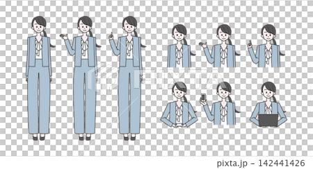 Company Employees & Self-Employed Individuals [Illustration Set of Female Workers by Occupation] 142441426