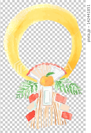 新年裝飾水彩插畫 新年裝飾水彩插畫 142441851