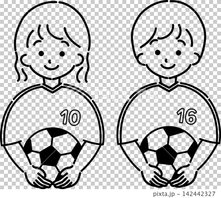 Soccer player (line drawing) 142442327
