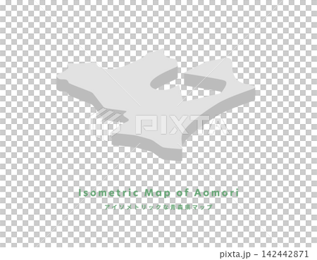 Map of Aomori Prefecture for tourist use (isometric rough silhouette vector icon) Map of Aomori Prefecture for tourist use (isometric rough silhouette vector icon) 142442871
