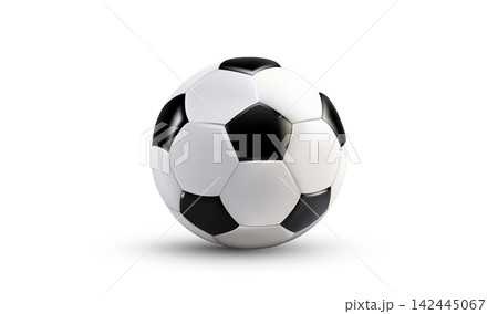 Football, Soccer Ball Sports Photography Classic Black White Minimal Background 142445067