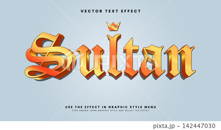 Sultan gold Style editable text effect Sultan gold Style editable text effect 142447030