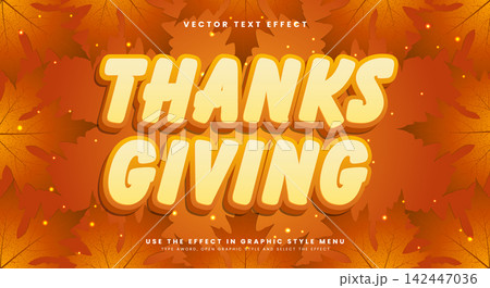 Thanks Giving 3d editable text effect Thanks Giving 3d editable text effect 142447036