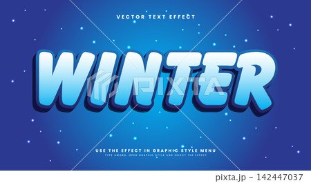 Winter 3d editable text effect Template Winter 3d editable text effect Template 142447037