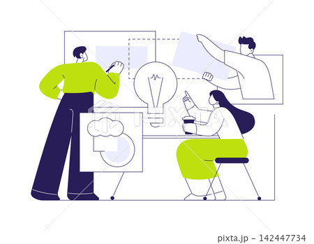 Draft a business plan abstract concept vector illustration. Draft a business plan abstract concept vector illustration. 142447734